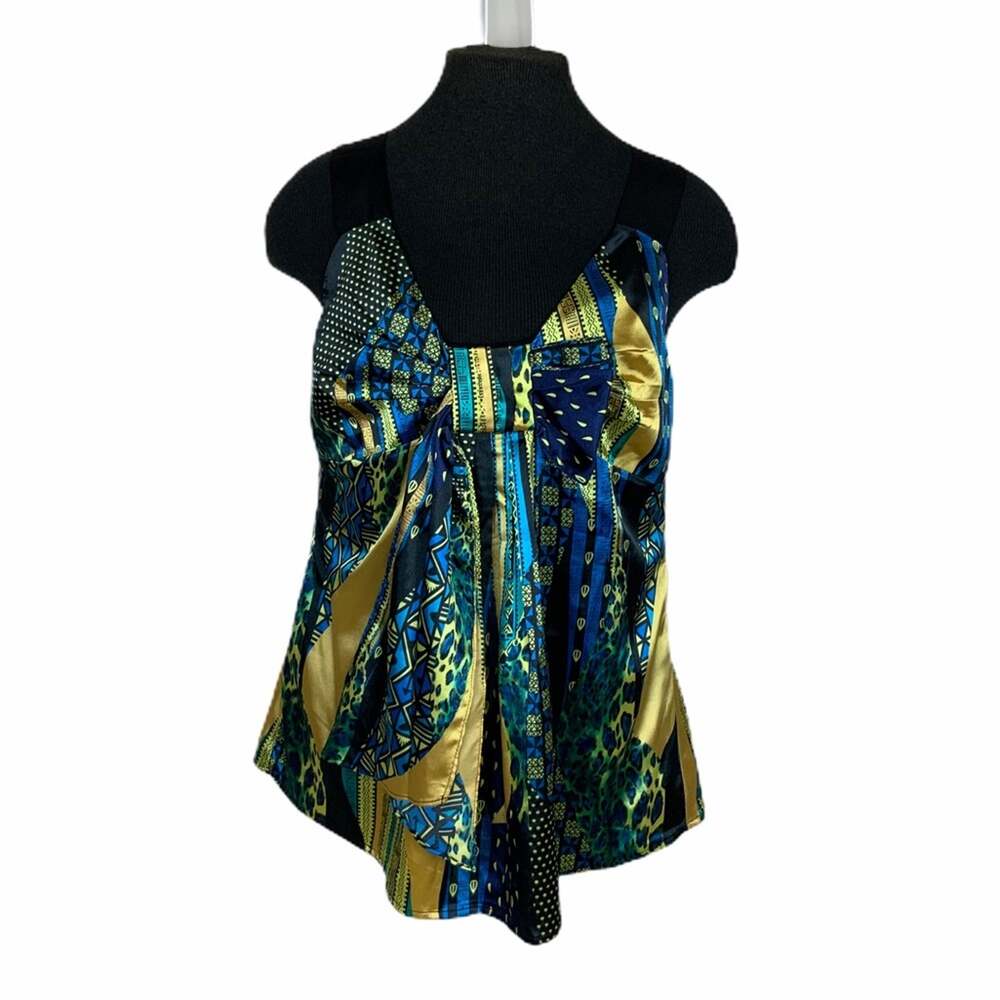 Sans Souci Tank Blue Multi Color Size Large